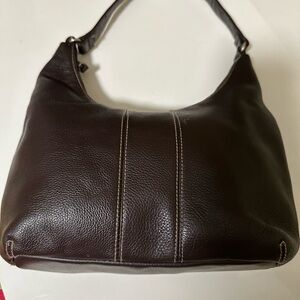 Pebbled leather shoulder bag purse